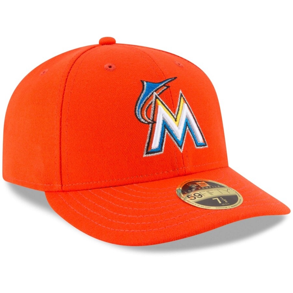 Miami Marlins New Era Orange Fitted Road Cap